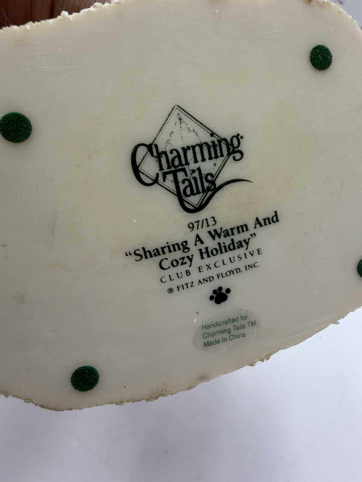 Charming Tails Mouse Oak Leaf Warm Cozy Holiday Fire Dean Griff Signed 97/13