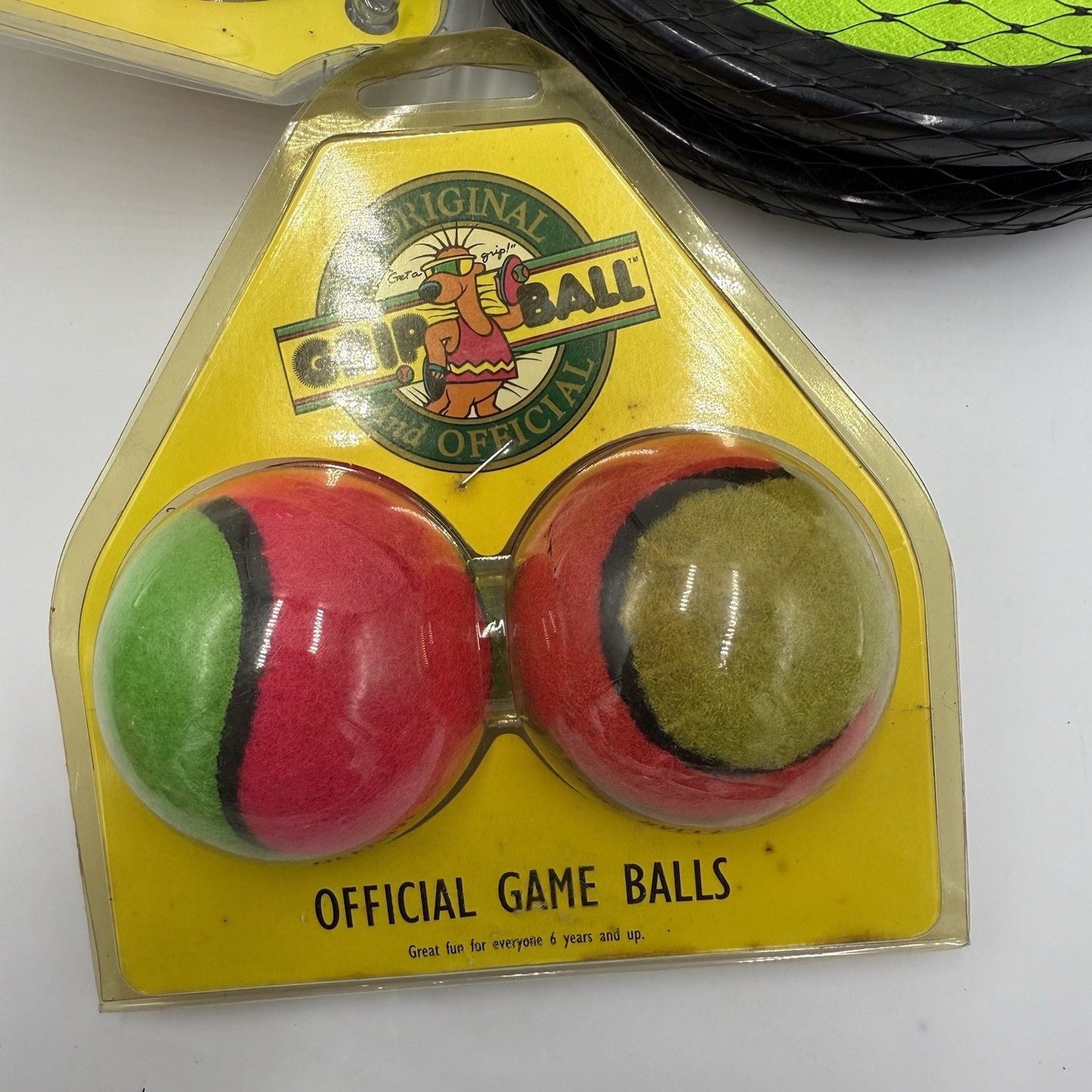 Vintage Grip Ball 1991 M.A.I. The Original And Official Gripball Sealed + 2 Ball