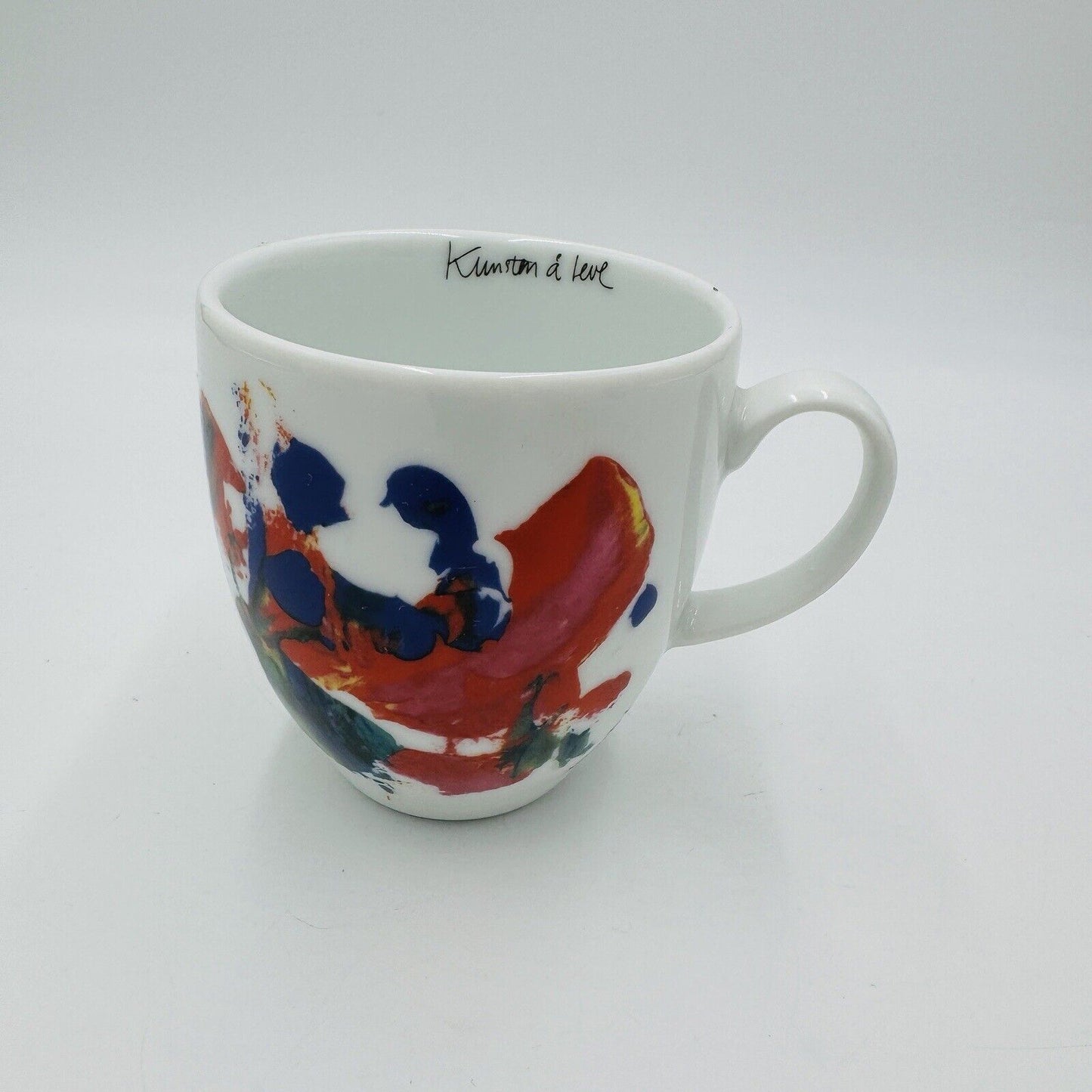 Porsgrund Porcelain Norway Colorful Painted Coffee Cup Mug Serveware