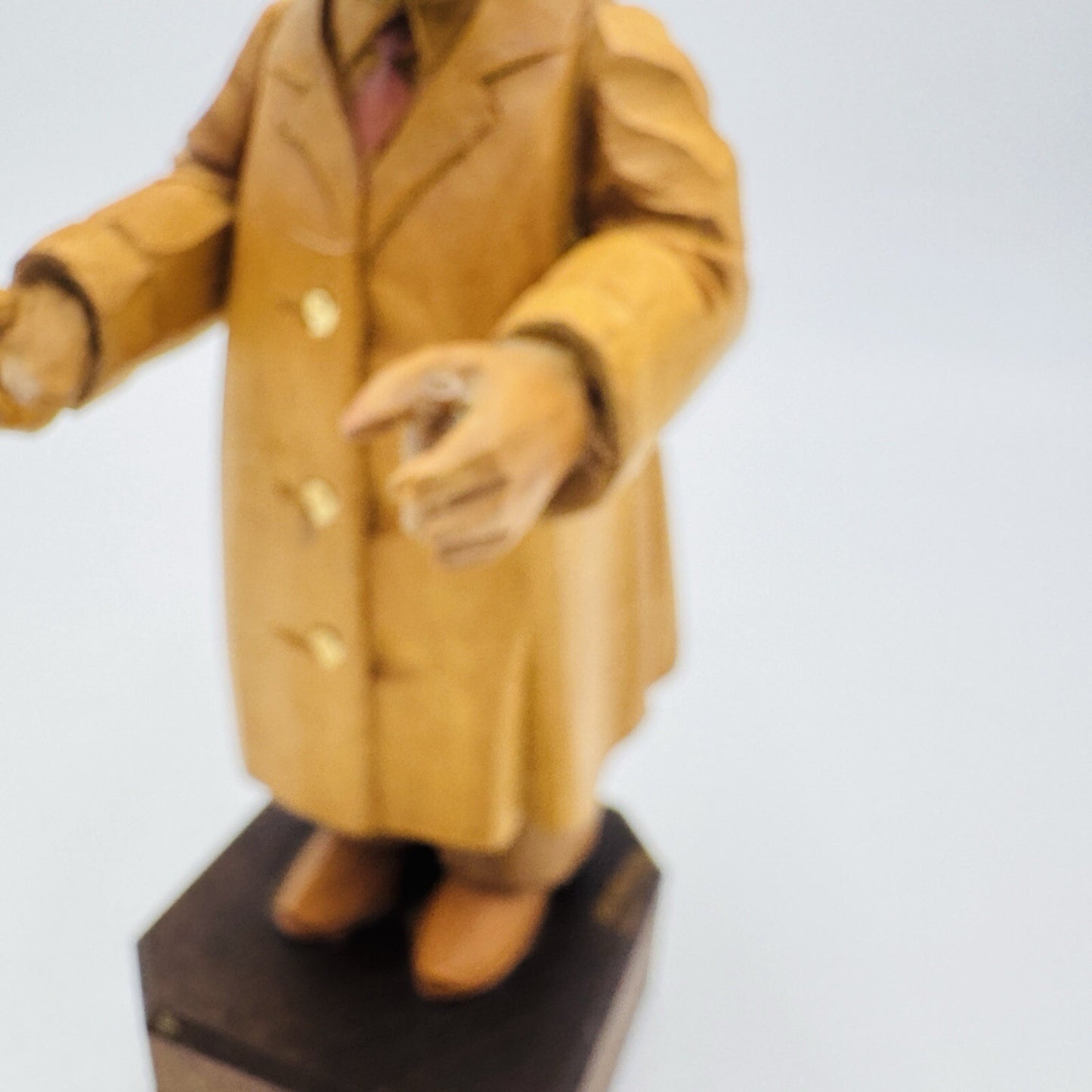 Anri Hand Carved Wood Doctor Figurine Pediatrics Medicine 6.75" Folk Art Vintage