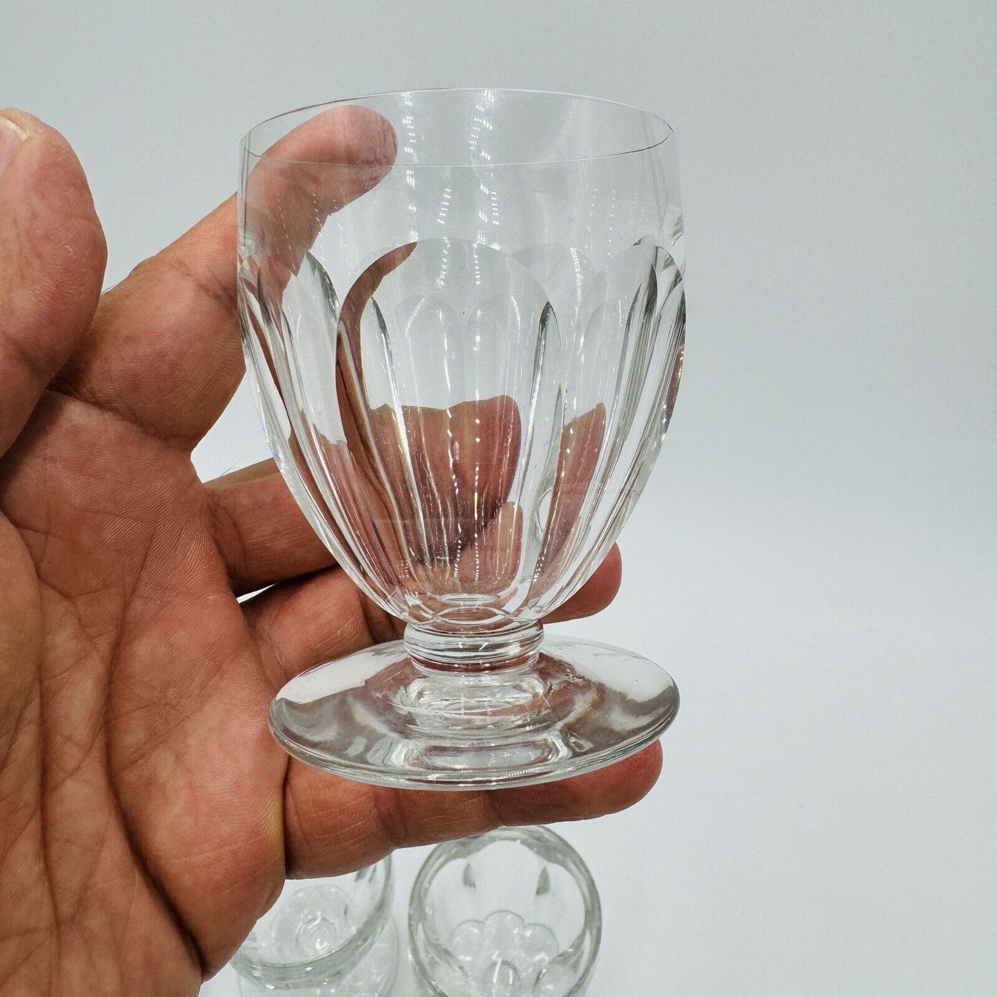 BACCARAT France Crystal Tallyrand White Wine 3 3/8” Set 4 Pieces Cordial Glasses