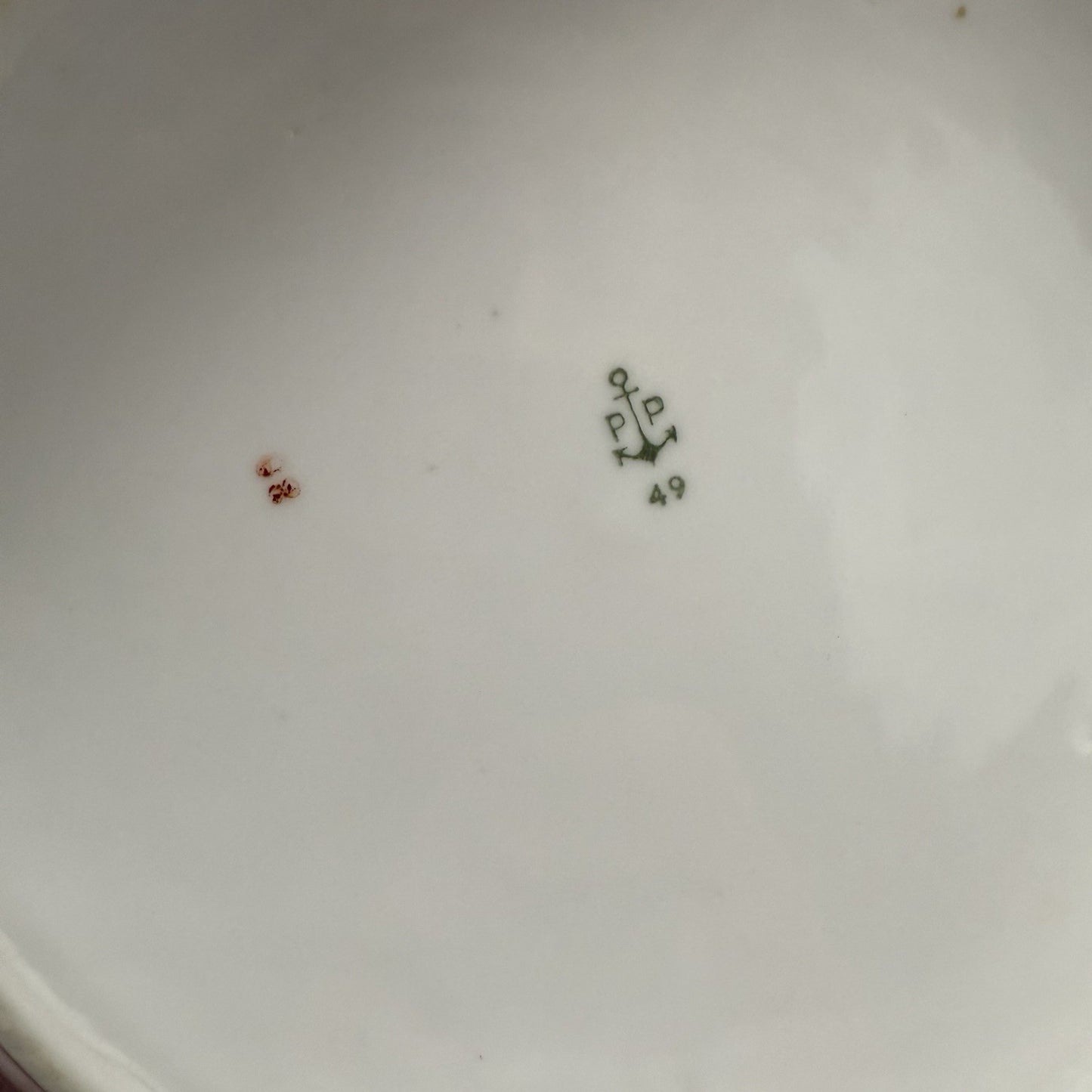 Antique Porsgrund Porcelain Norway Nordic Rose Serving Bowl Hand Painted Large