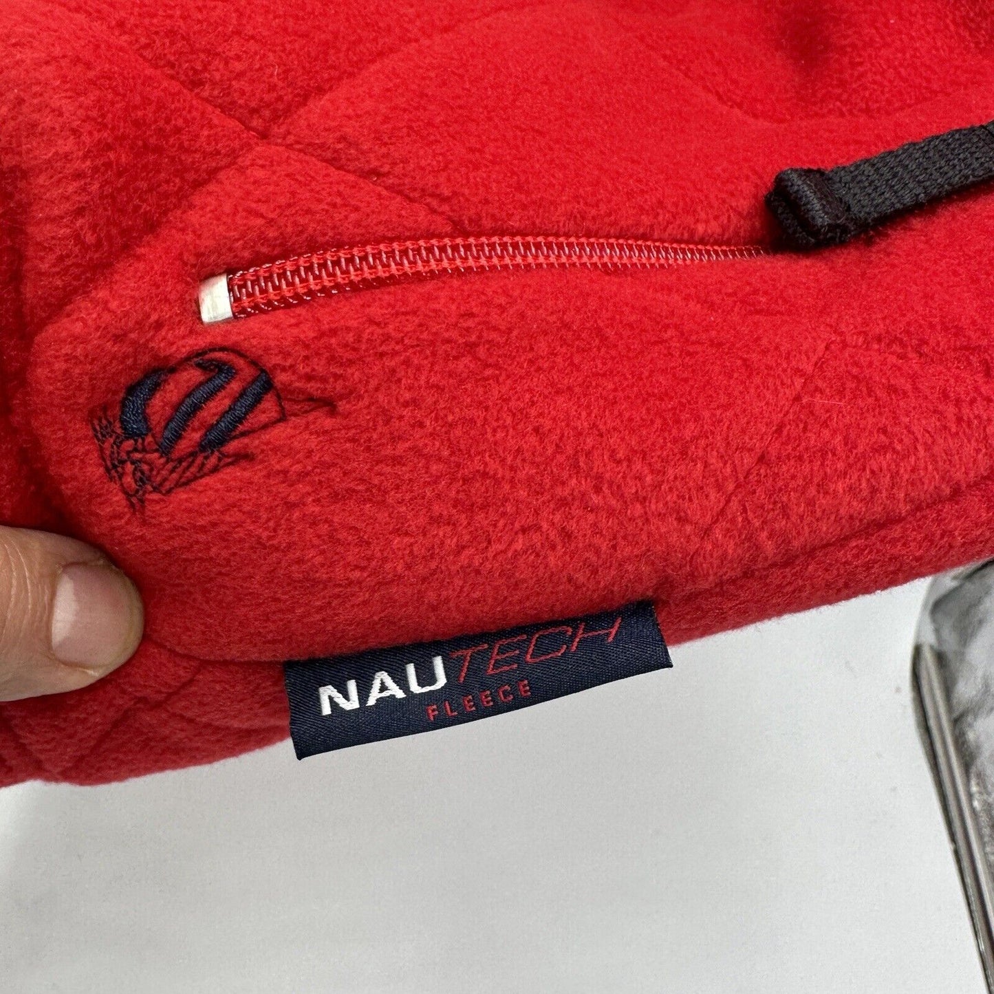 Nautica Nautech Women's Size S Vest Made in USA Regular Fit Fleece Red Quilted