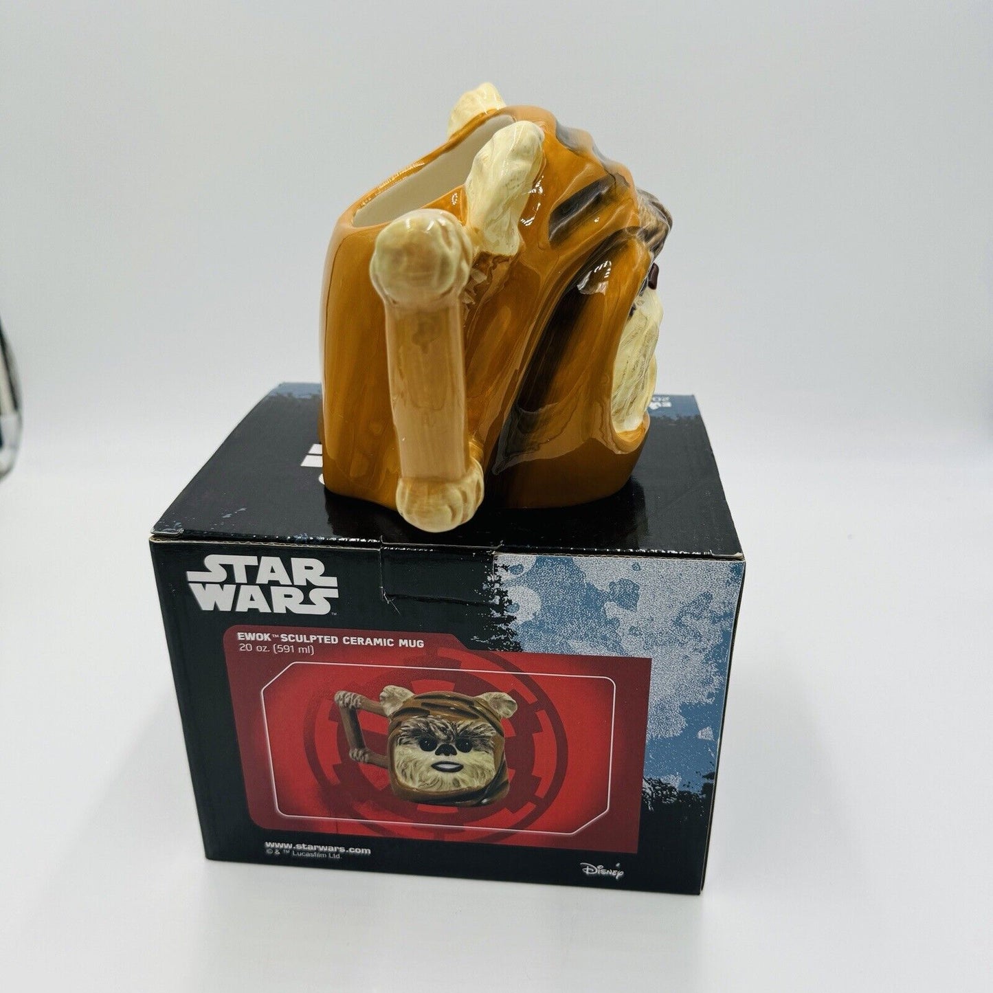 Star Wars Sculpted Ceramic Ewok Mug Large 20 Oz Disney NEW in box Collectible
