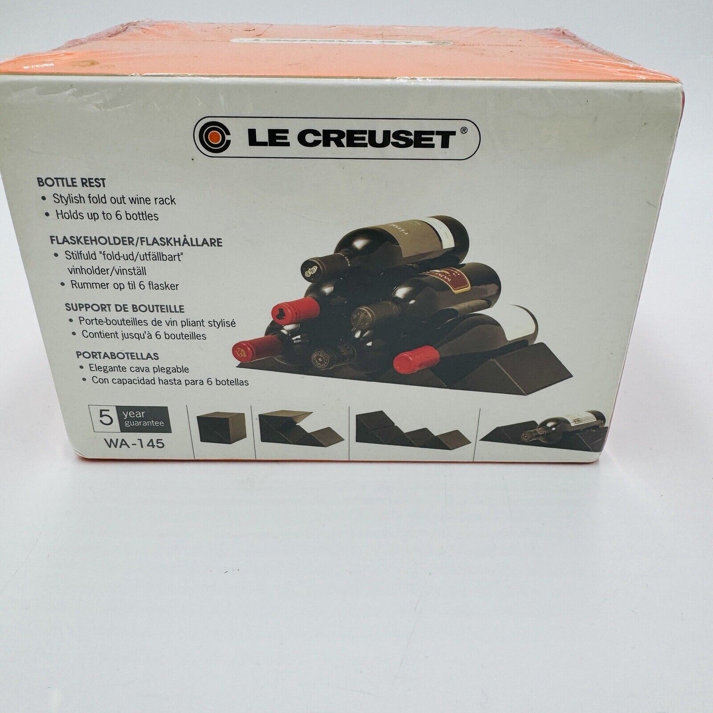 Le Creuset Bottle Rest Wine Holder Storage Rack Sealed WA-145 Red