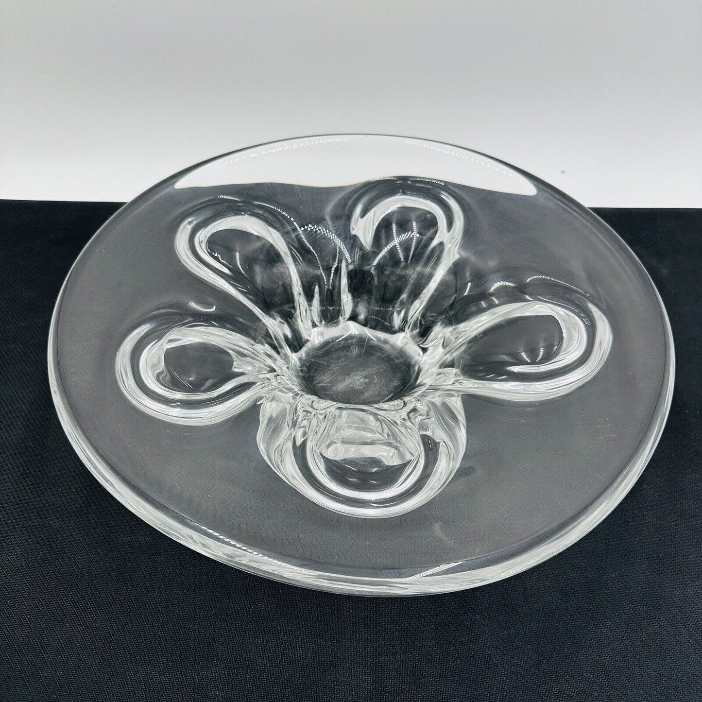 Severes Crystal Centerpiece France 14.5in Wide Large Vintage Fruitbowl Serveware