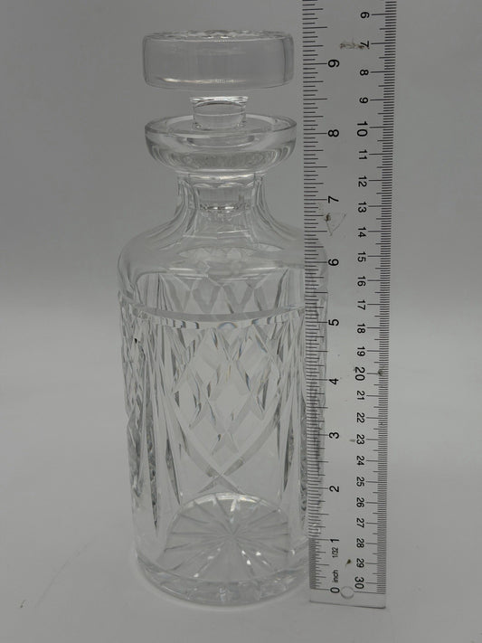 Vintage Waterford Crystal Ireland Cut Glass Etched Spirit Decanter w/Stopper