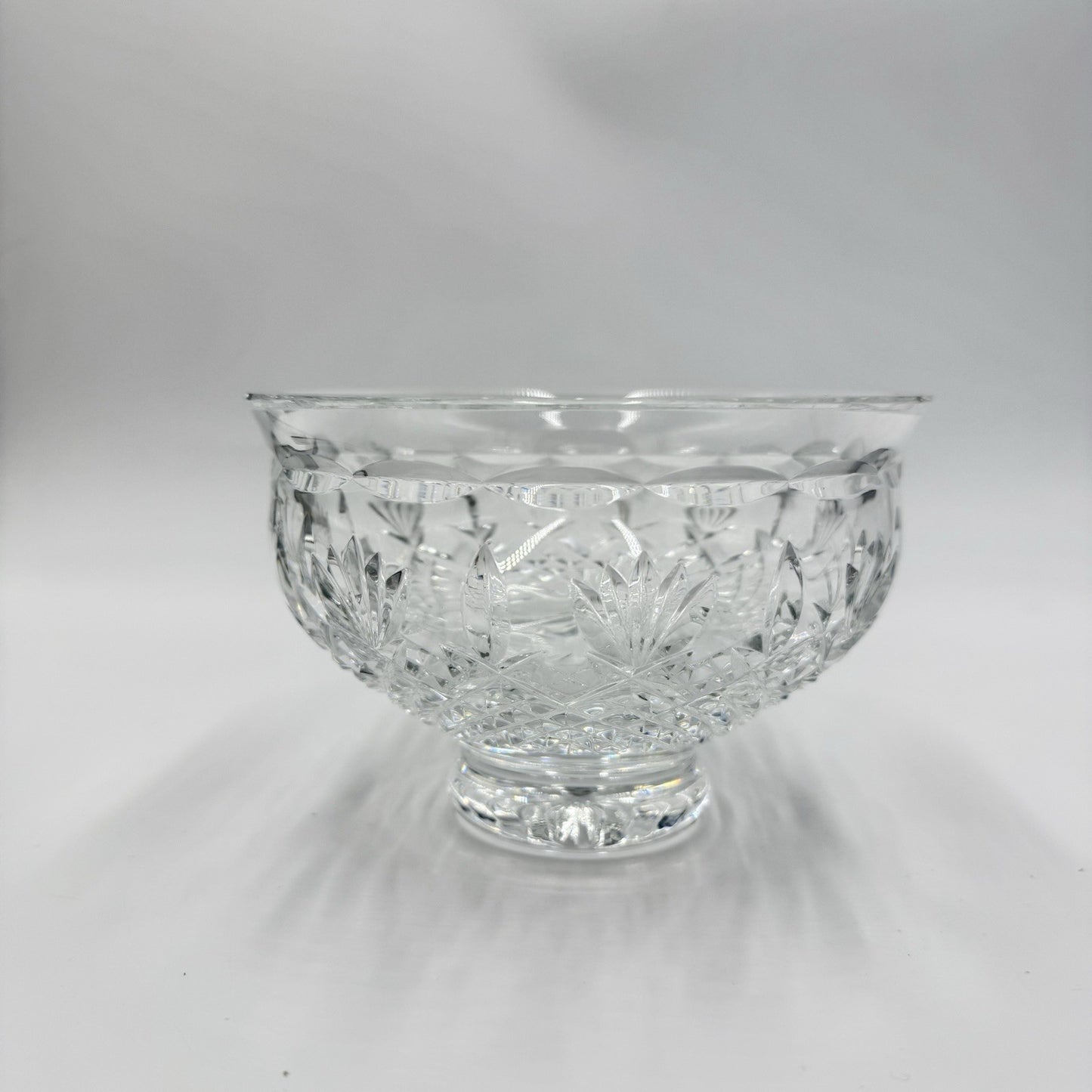Vintage Waterford Crystal Killarney Footed Bowl 6" Ireland Etched Clear