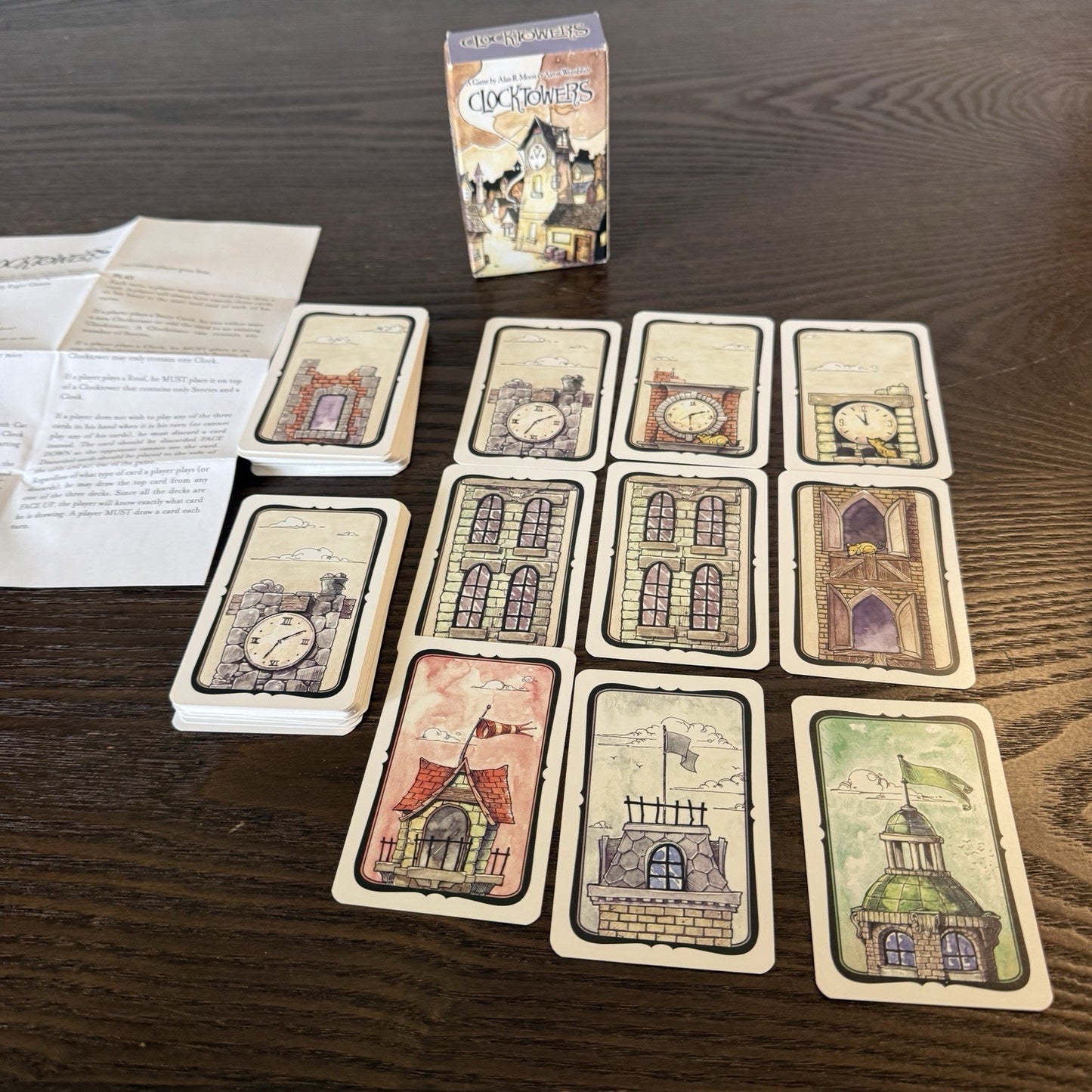 Clock Towers Card Game By Alan Moon Rare 2-4 Players
