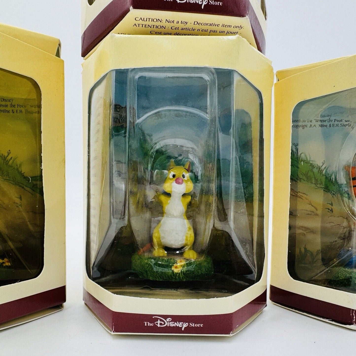 Disney Tiny Kingdom Winnie The Pooh Figurines Miniatures Box Lot 4 Pieces