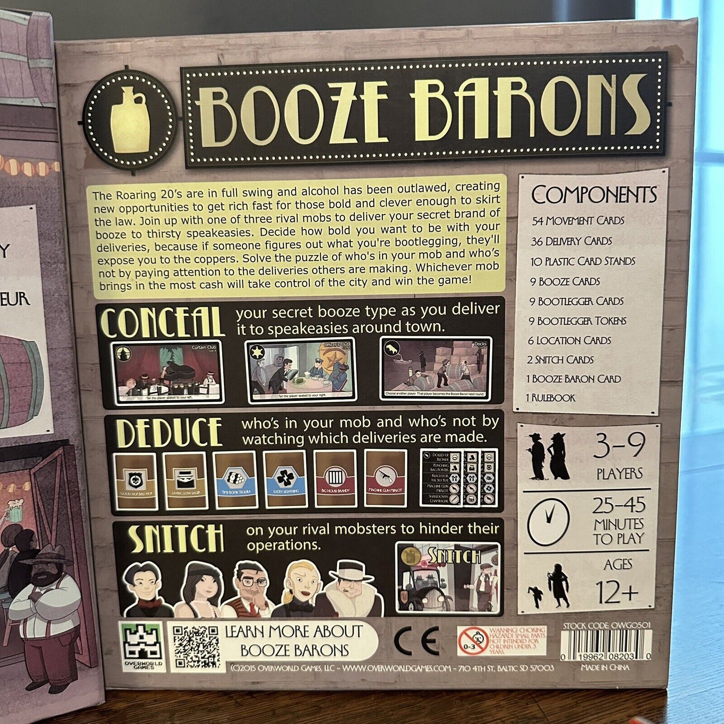 Overworld Booze Barons Board Game Complete Party Group Teams Fun Games
