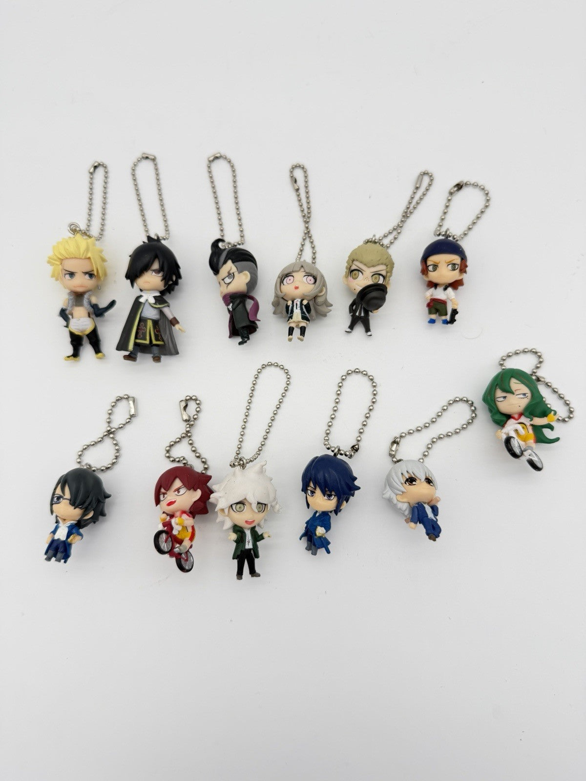 Bandai Takara Tomy Arts Fairy Tail Anime Swing Mascot Keychain Figurines Lot 12
