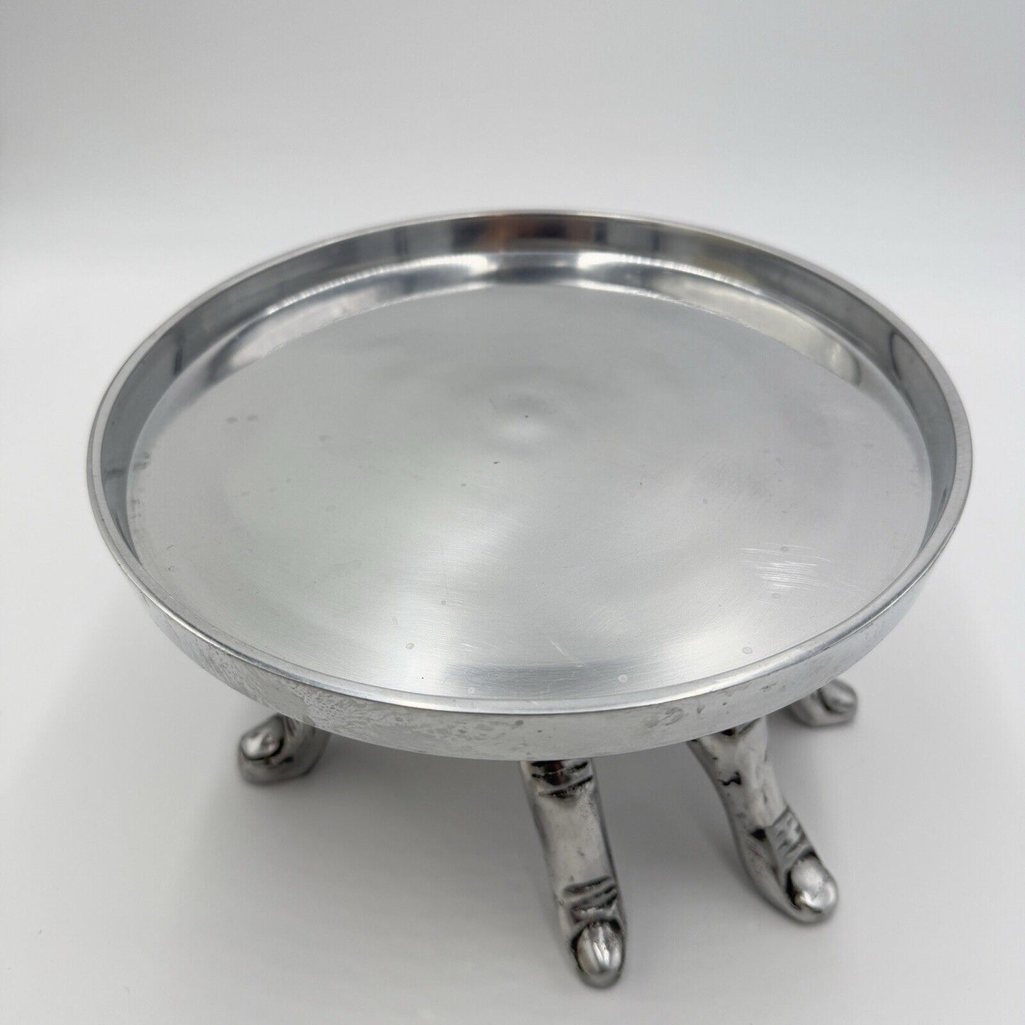 Aluminum tier tray stand hand shaped hurricane candle holder Home Decor