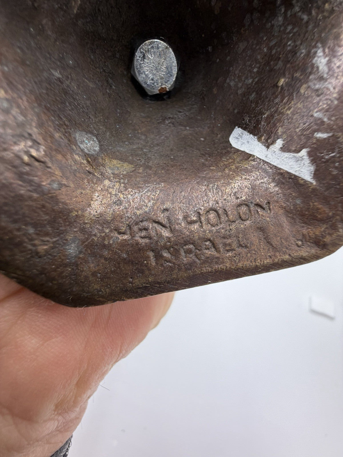 Vintage Brass Hanukkah Menorah Jerusalem Judaica candlestick Israel 8”