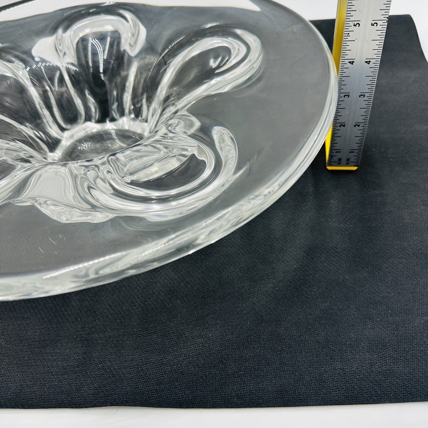 Severes Crystal Centerpiece France 14.5in Wide Large Vintage Fruitbowl Serveware