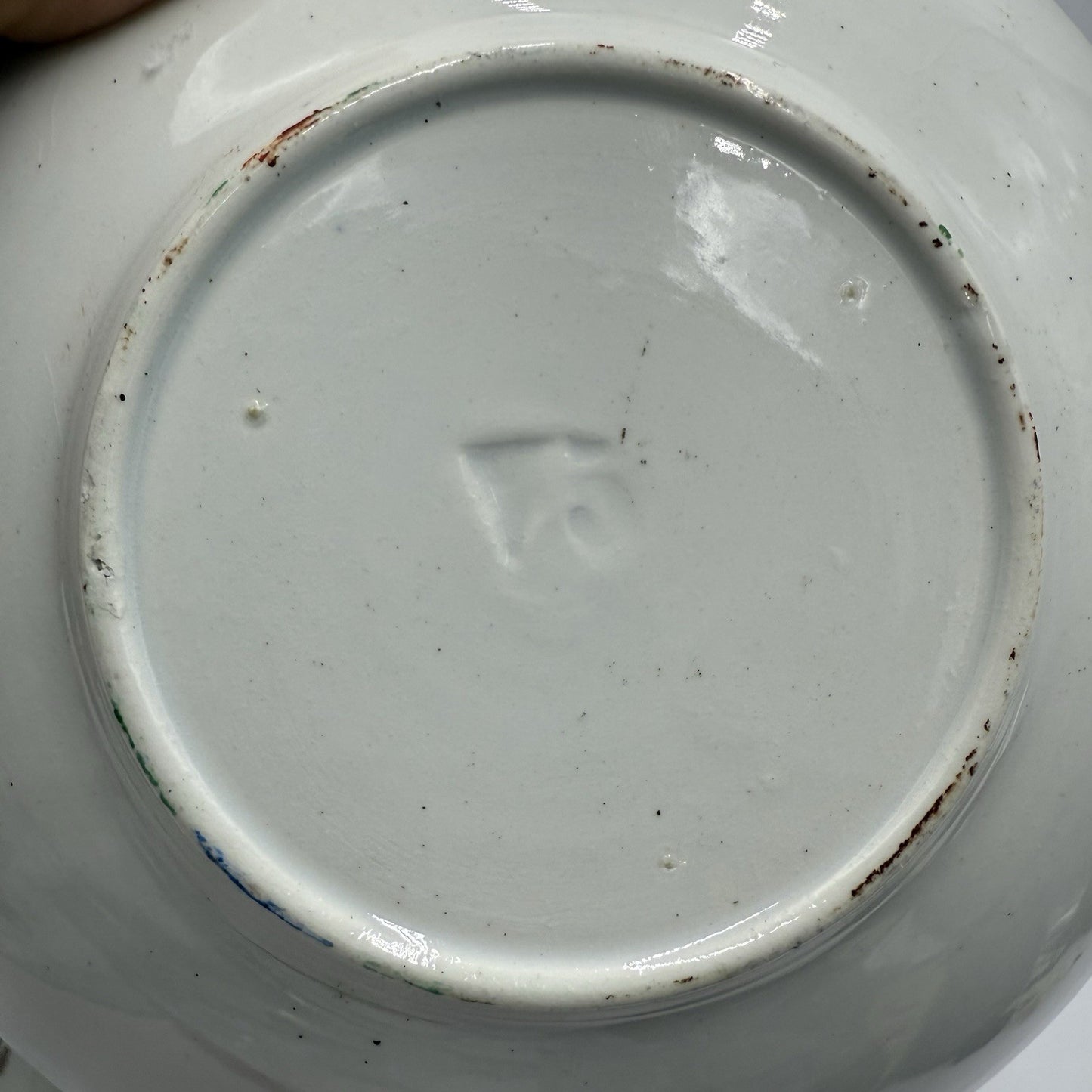 Antique 1875 Opaque de Sarreguemines Kyoto Demitasse Tea Cup & Saucer Set