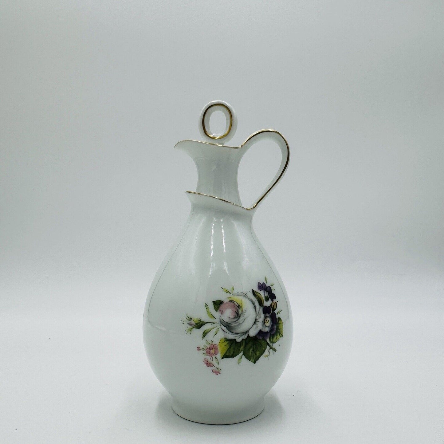 Bing & Grondahl Denmark Fluted Oil Vinegar 197 Floral Porcelain Rare Vintage 7"
