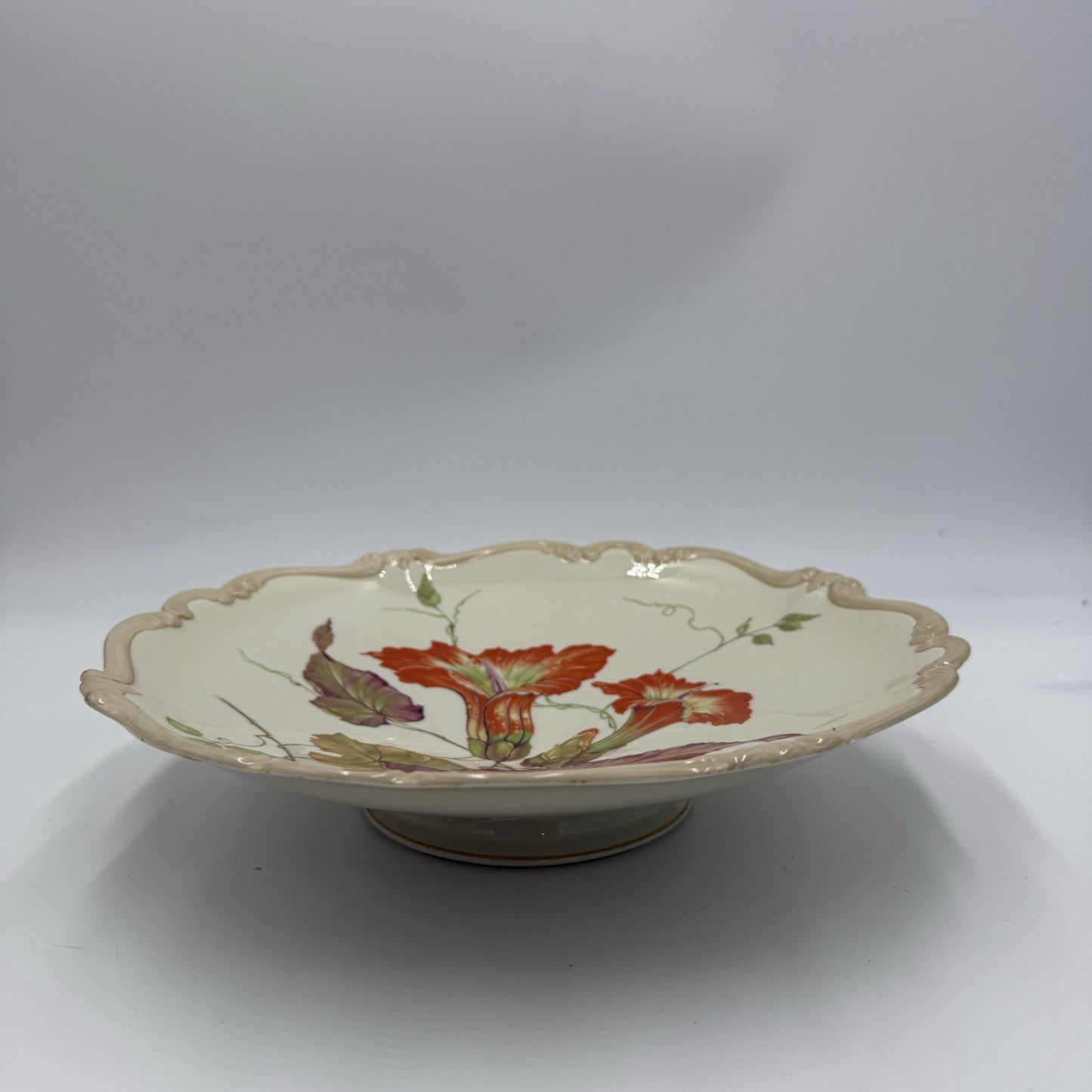 Rosenthal Pompadour Godesberg Porcelain footed serving bowl early 20th C Floral