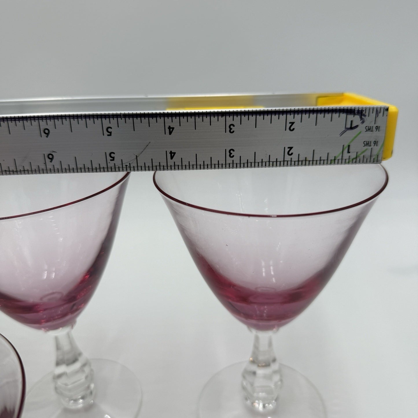 TIFFIN FRANCISCAN WISTARIA PINK 3 MARTINI SHERBET 3 Wine Glasses Set