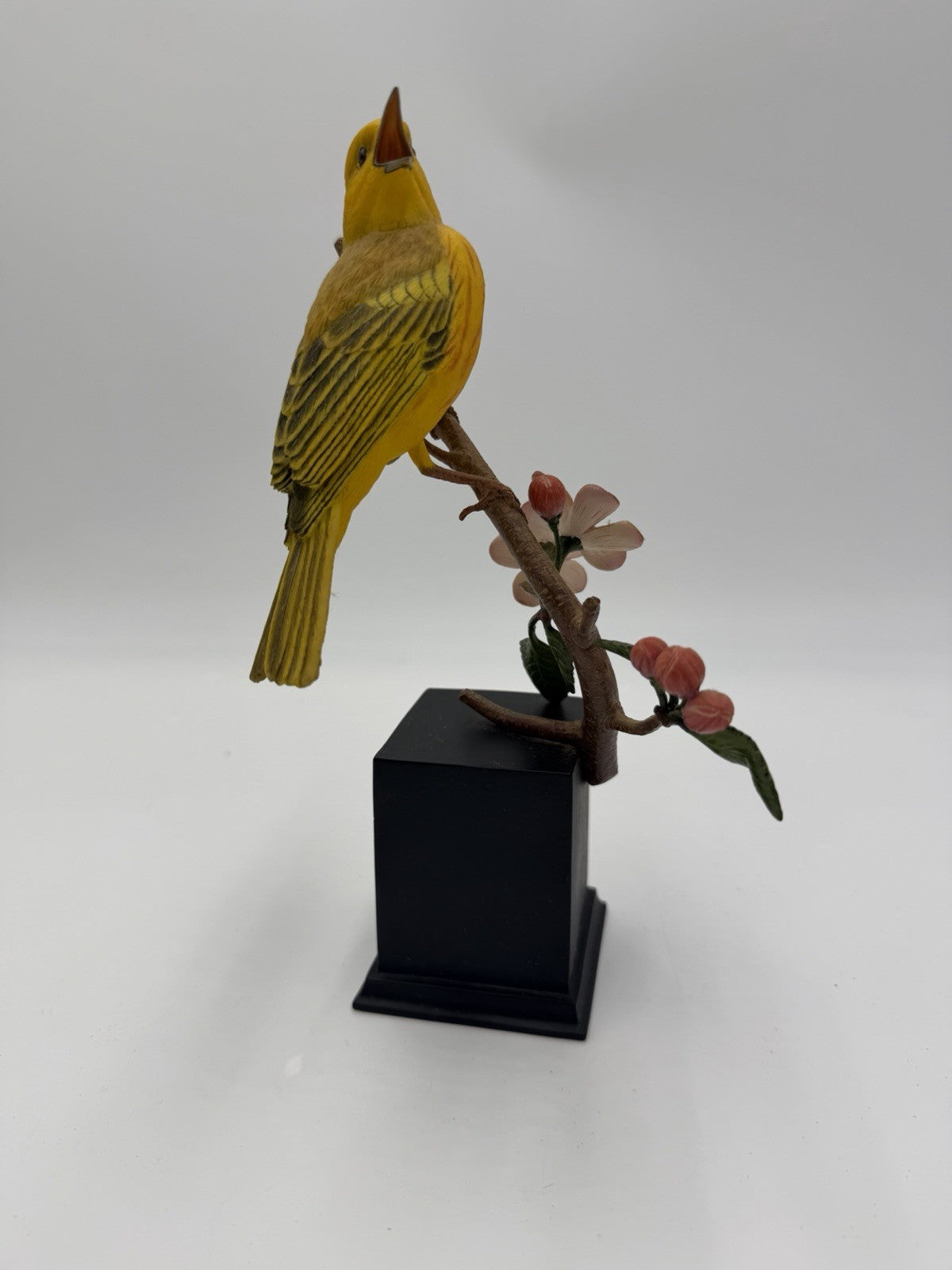 RARE Danbury Mint SPRING SERENADE Yellow WARBLER Bird Figurine BY JEFF RECHTIN