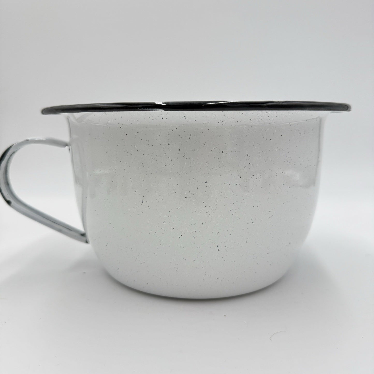 DAUGHERTY STUDIO White Enameled Painted Pig Popcorn Bowl Signed Karen