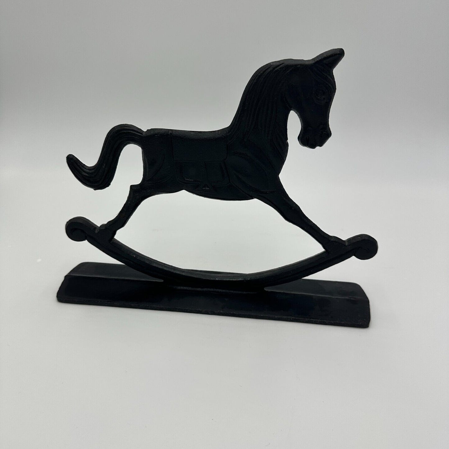 Rocking Horse Display Farmhouse Home Mancave Decor Metal Heavy 8 in Rustic