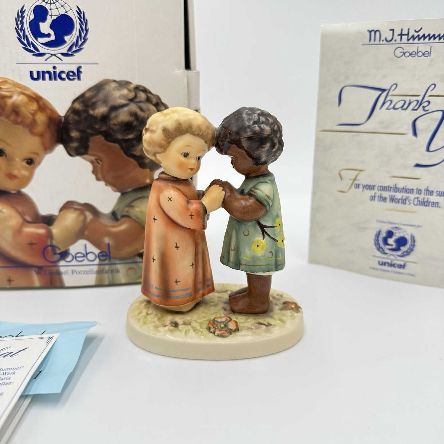 Hummel Goebel FRIENDS TOGETHER Figurine 4” Limited Edition #662/0 UNICEF W/ Box