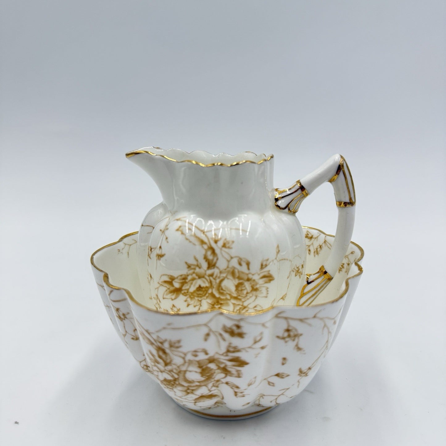 Antique Wileman Shelley Foley c1884 Pitcher and Bowl Miniature # Ra157683 Set