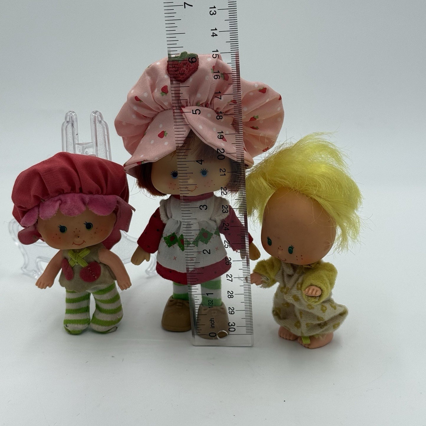 Vintage 1980 Strawberry Shortcake Lemon Cherry Dolls Set Dressed Original