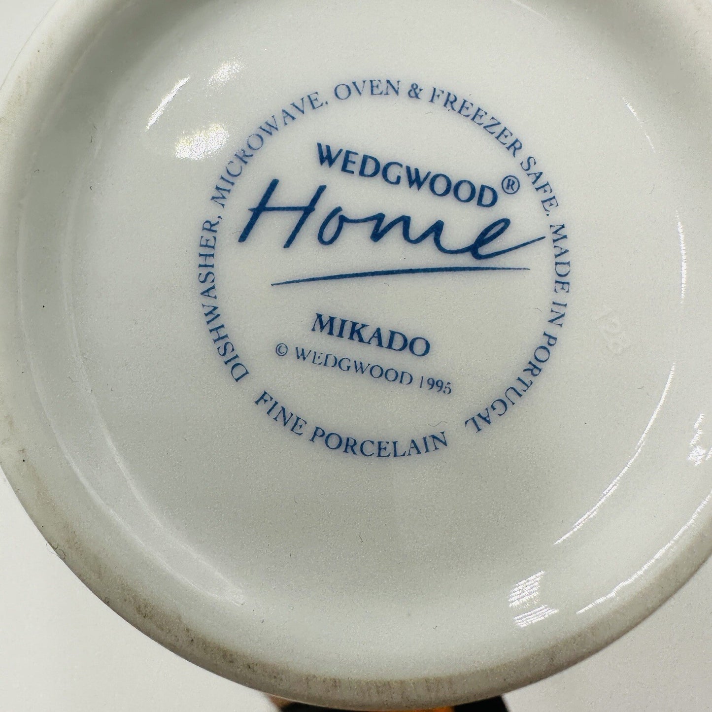 Wedgwood Coffee Pot Mikado Blue and White Porcelain Servewear Vintage Home China