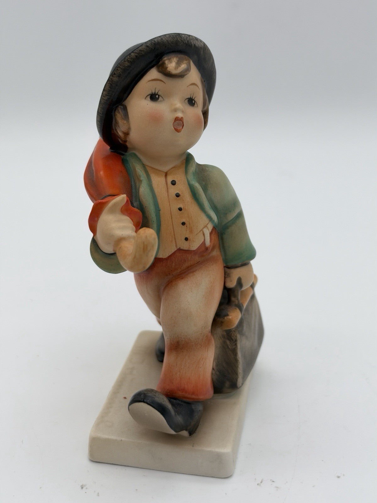 Hummel Goebel Merry Wanderer 1950 Mark West Germany 4.75” Porcelain Figurine