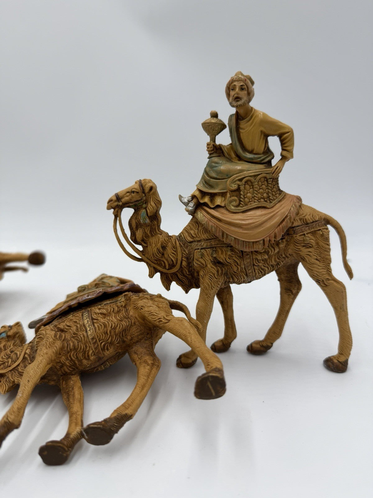 Fontanini Italy 1983 Three Kings Wise Men Riding Camels 6.5"Nativity Figurines