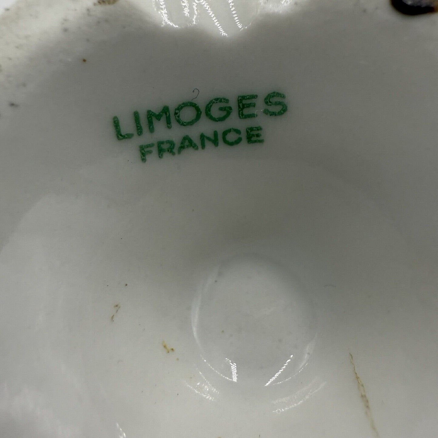 Vintage Limoges France Porcelain Miniature Vase Floral Birds Painted 5.3” Set 2