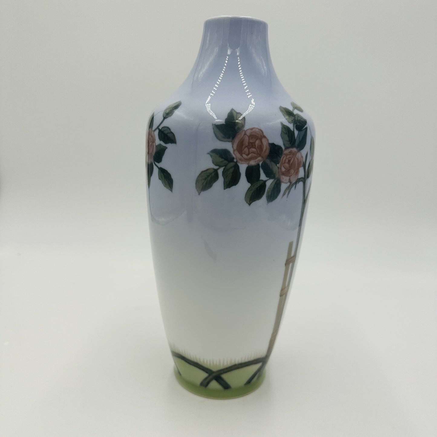 Royal Copenhagen Vase Roses Bush Porcelain Denmark Art Nouveau Vintage 203/231