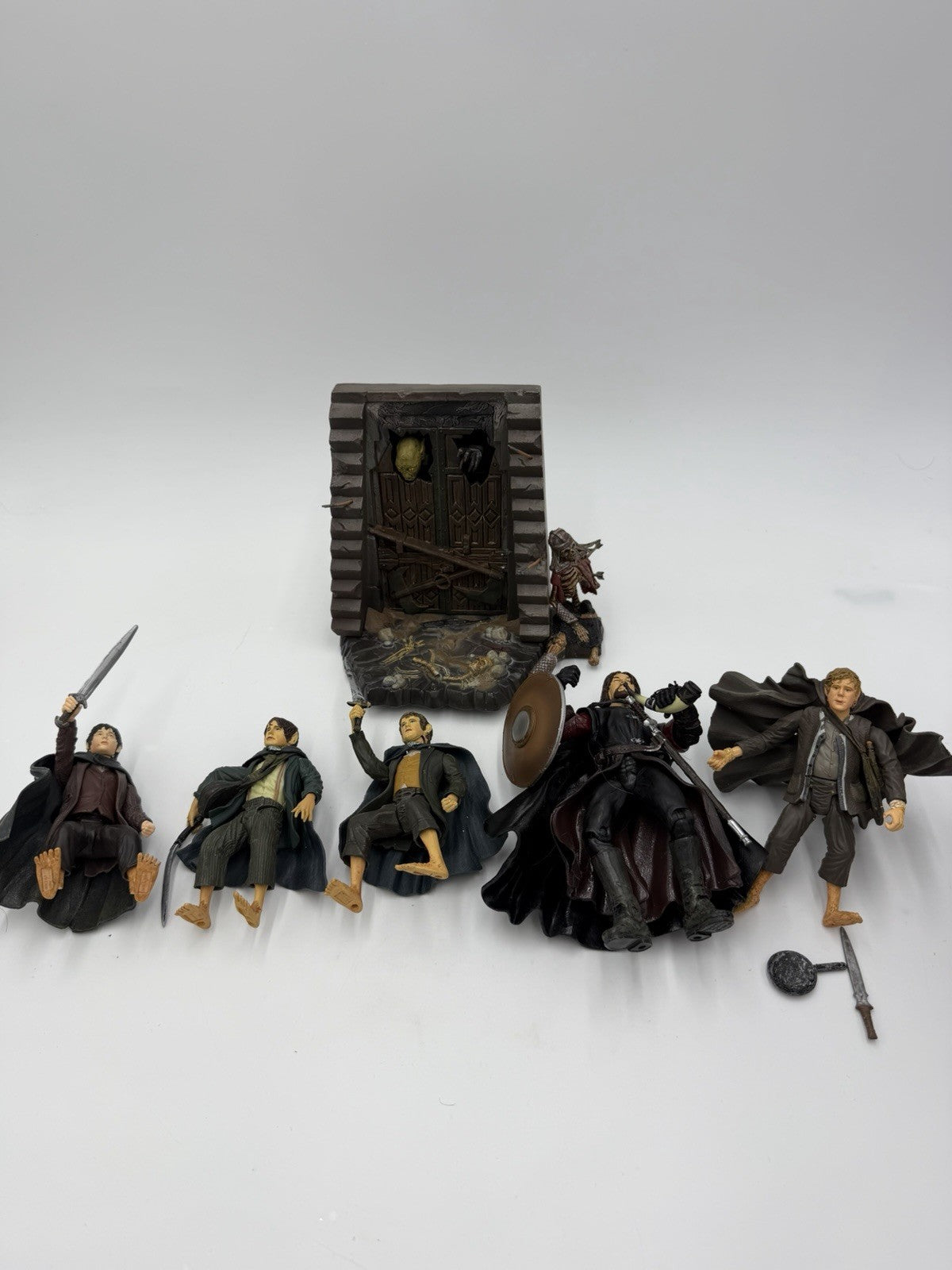 Marvel 2003 Lord of the rings Frodo Sam Action Figurines Set 6 PCs