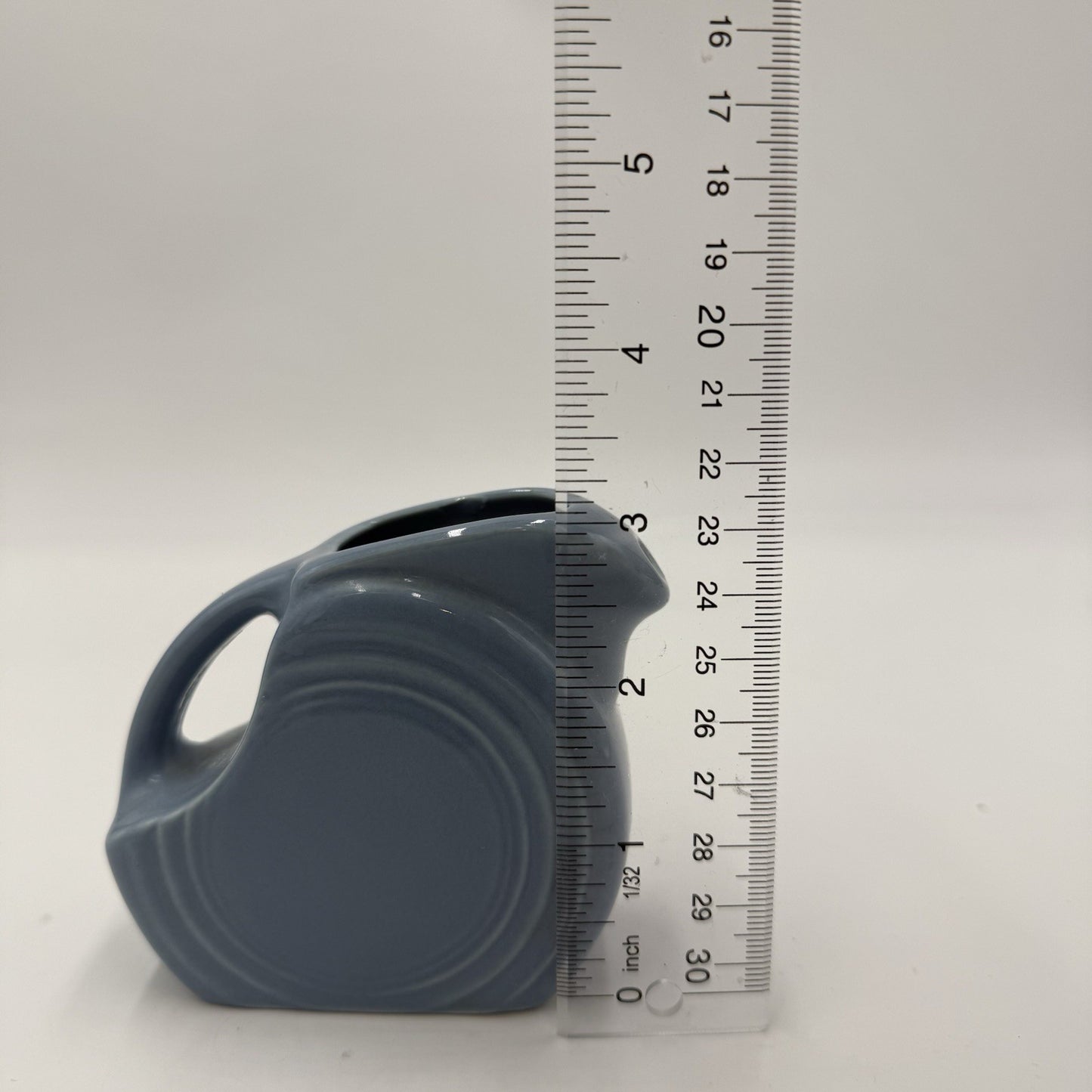 Vintage 1998 Fiesta USA Mini Pitcher Blue 3” Disc Collectible Periwinkle Blue