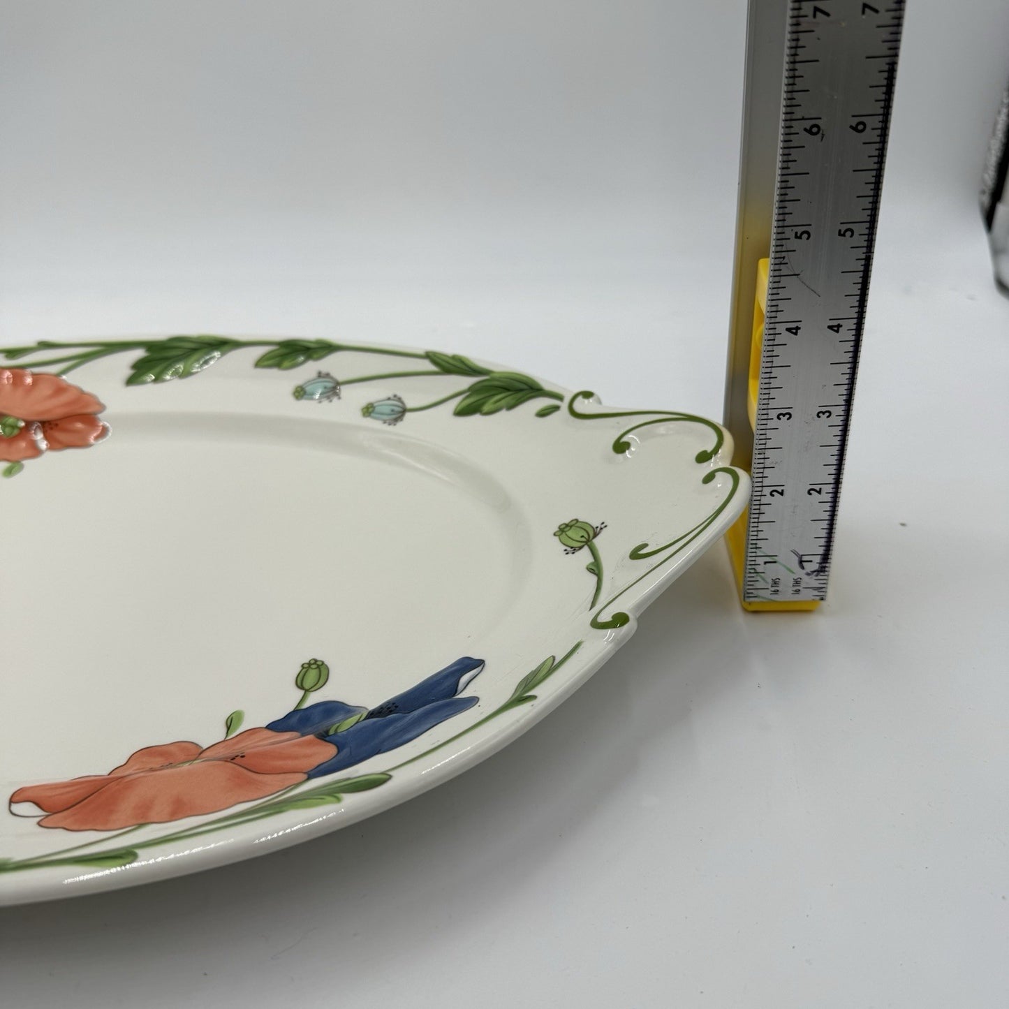 Villeroy & BOCH Porcelain Germany #1748 AMAPOLA Patter Floral Oval Platter 17”