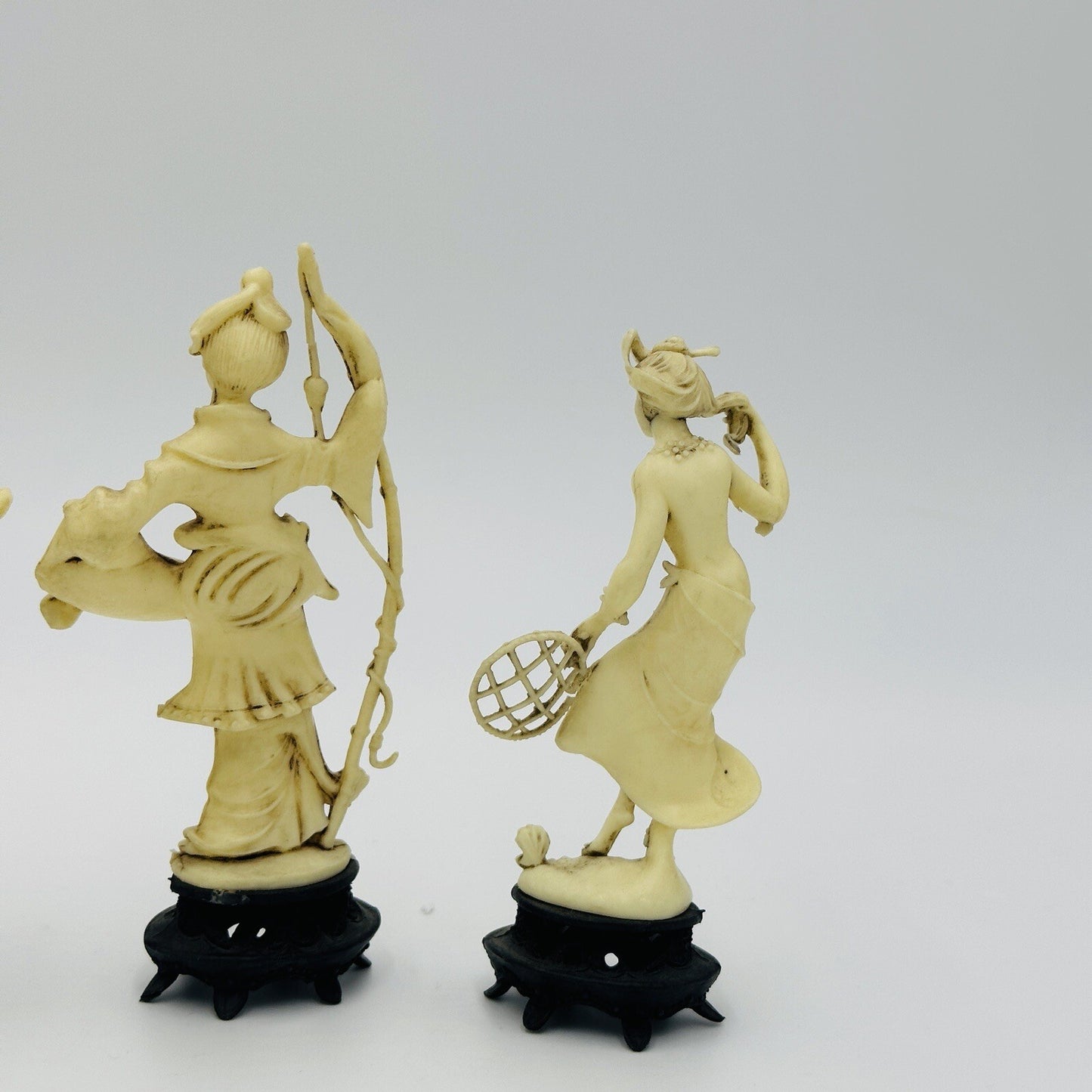 Fontanini Depositato Figurines Fishermen Set 4 Italy Chinese Pieces Vintage
