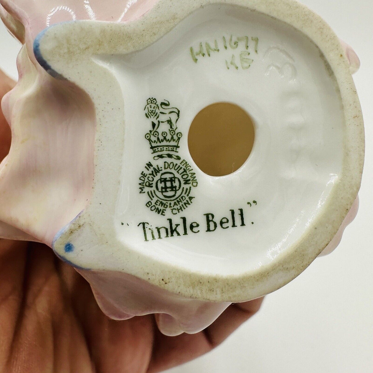 Royal Doulton Figurine Tinkle Bell Pink Girl Basket HN 1677 Porcelain England