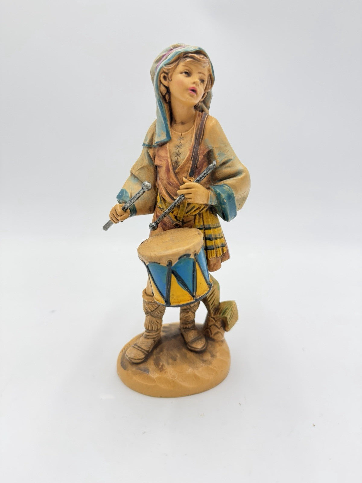 Rare E Simonetti Fontanini Italy 6.5”Jareth 1989 Nativity Drummer Boy Figurine