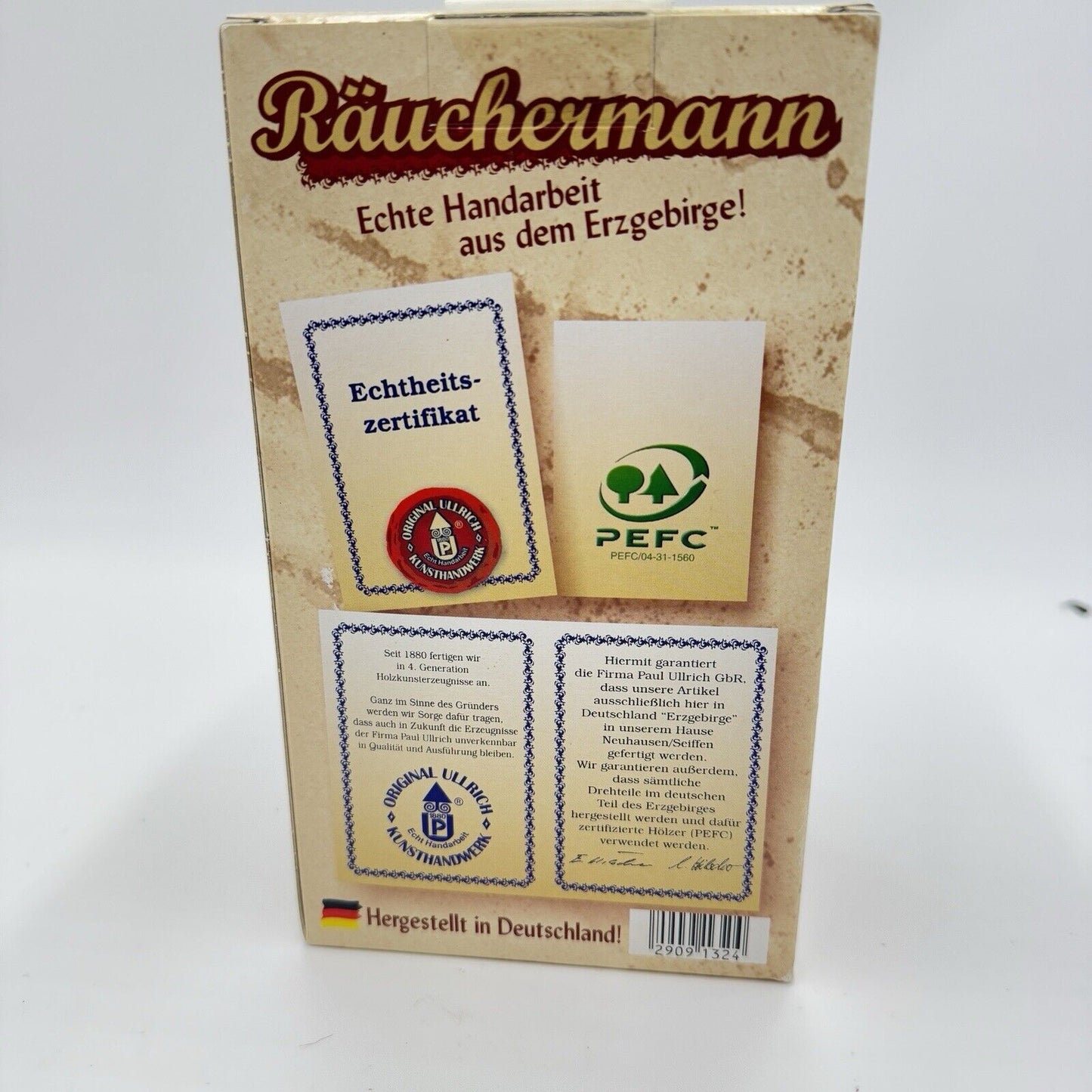Räuchermann Ullrich Figurine Chef Baker Seasonal Schult Germany Smoker Wood