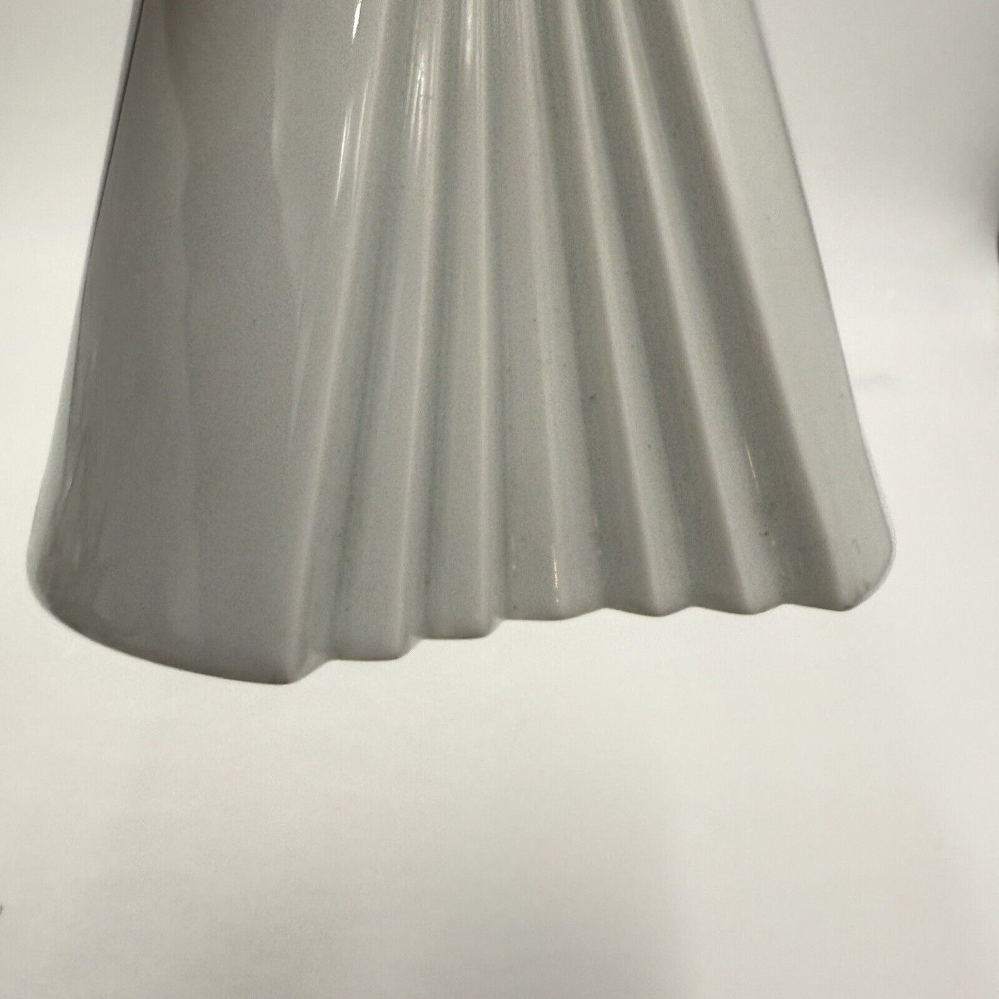 Rosenthal Germany White Geometric Op Art Porcelain Vase Ambrogio Pozzi 5”