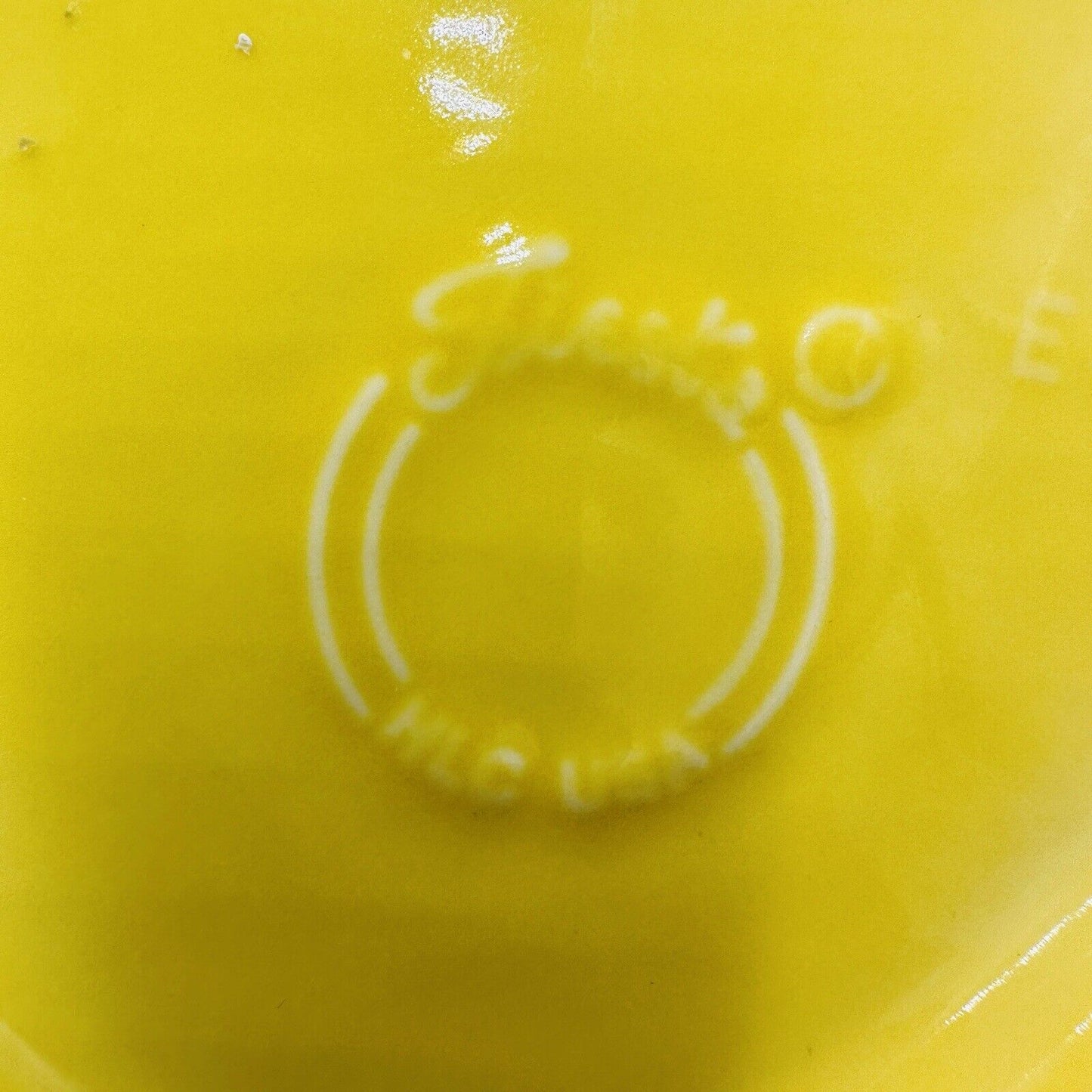 Fiestaware Coffee Mug Yellow Heart Shaped Ray & Yellow Serveware Vintage Dining