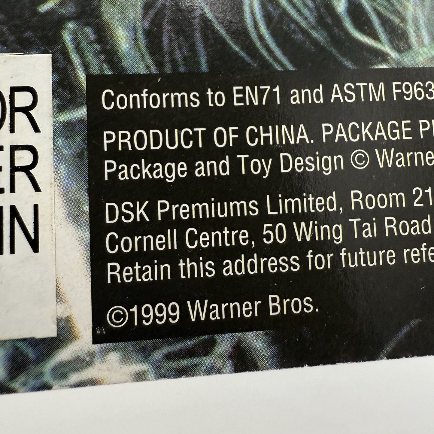 Warner Bros 1999 The Matrix The Film Featuring Switch Action Figurine
