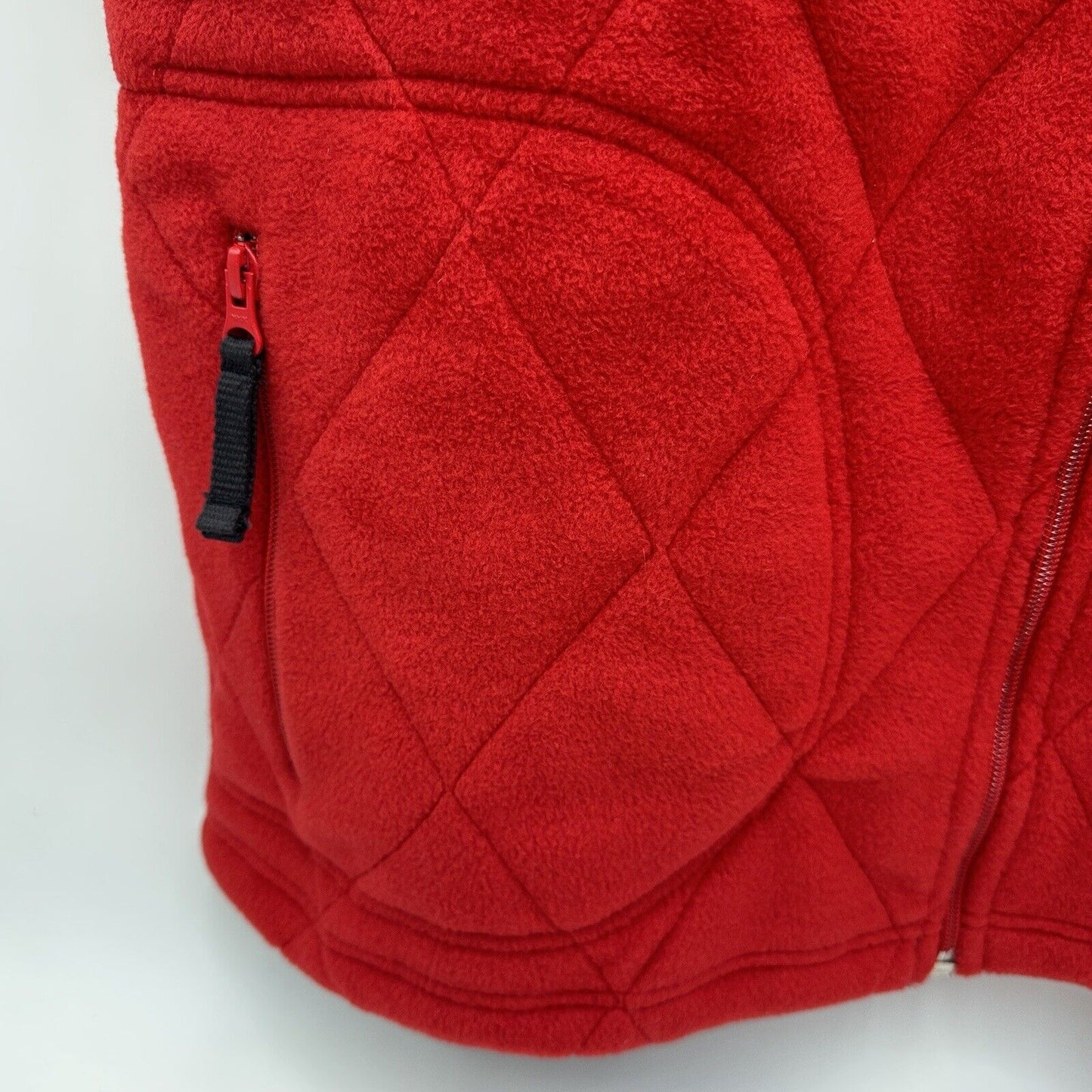 Nautica Nautech Women's Size S Vest Made in USA Regular Fit Fleece Red Quilted