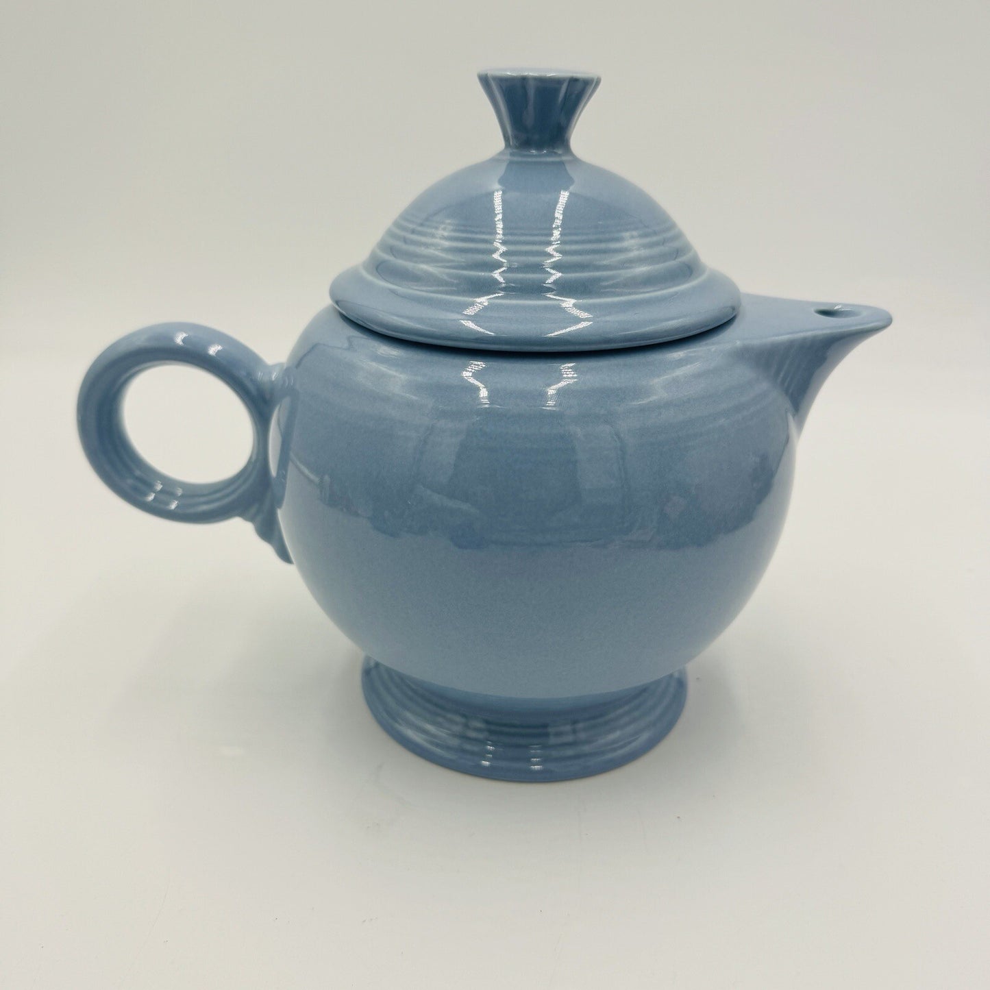 Fiesta Ware Periwinkle Teapot Bue Fiesta Teapot 5 Cup Vintage 7in Retro