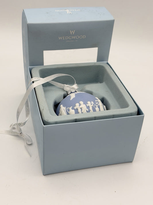 Wedgwood England Blue & White Jasperware Ornament Women &Children Cherubs