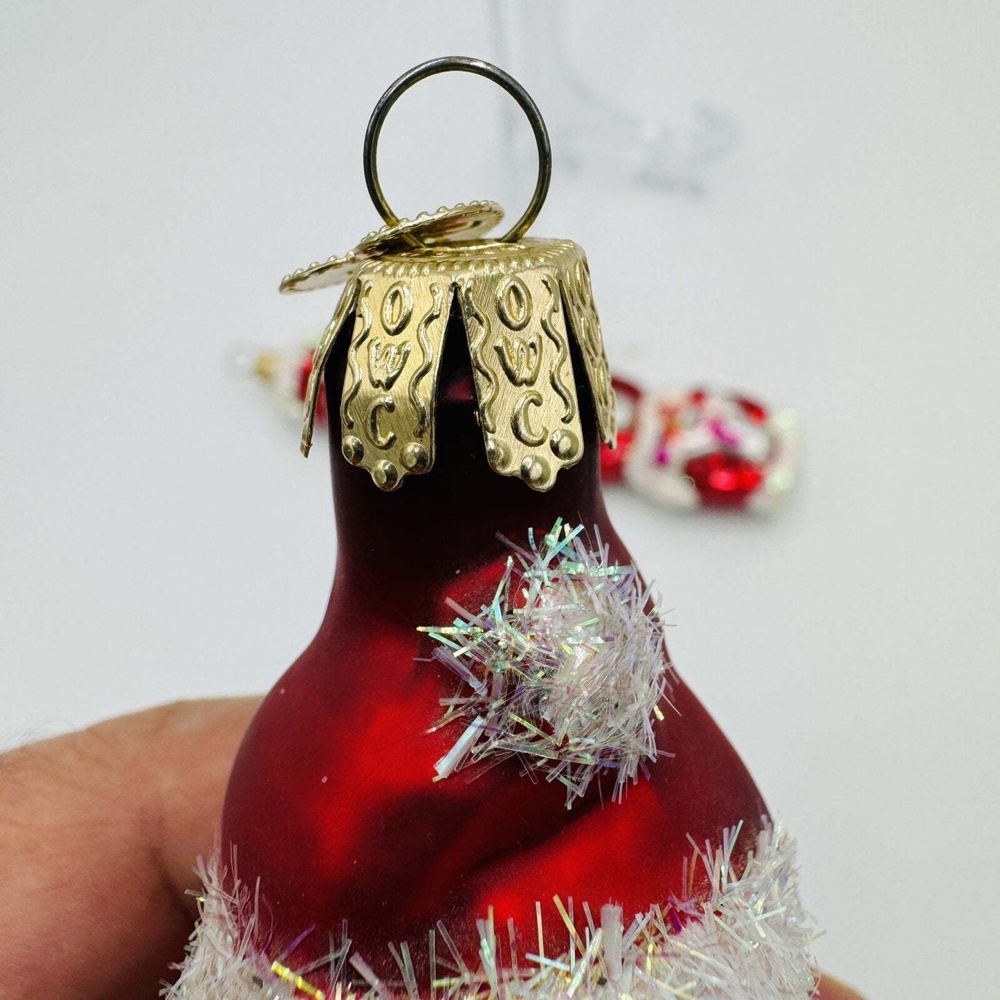 Rare Old World Art Glass Christmas Ornaments American Football Santa