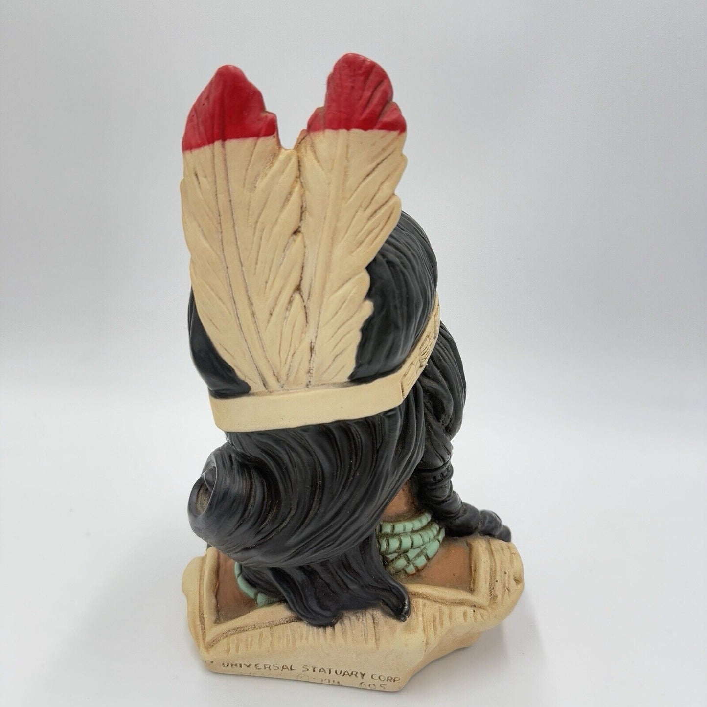 1974 Universal statuary Corp Chicago USA female native american sculpture 10”