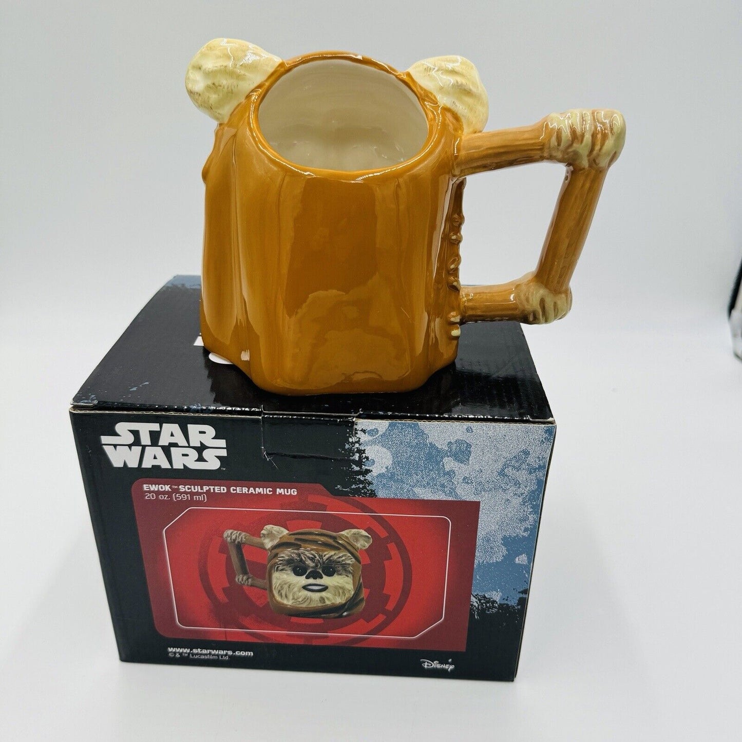 Star Wars Sculpted Ceramic Ewok Mug Large 20 Oz Disney NEW in box Collectible